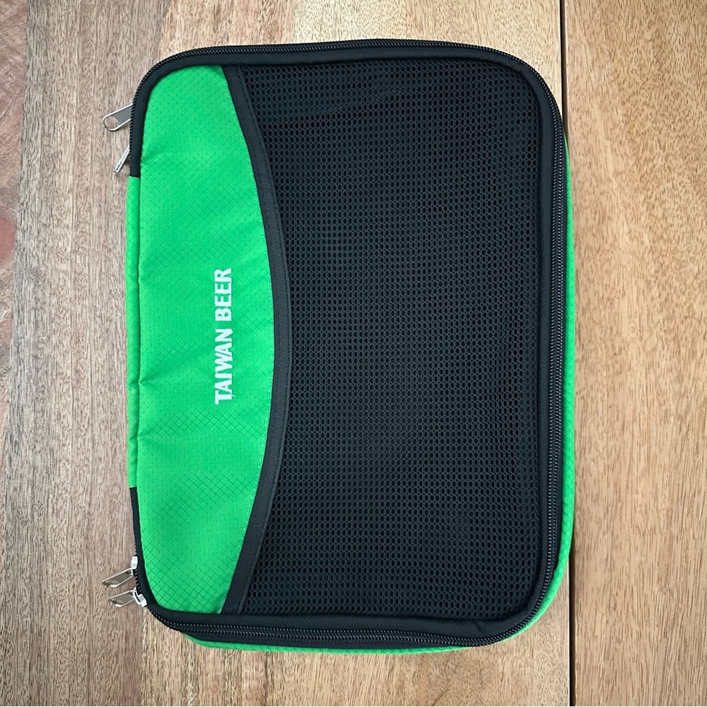 Green and Black Travel Bag - Taiwan Beer Brand